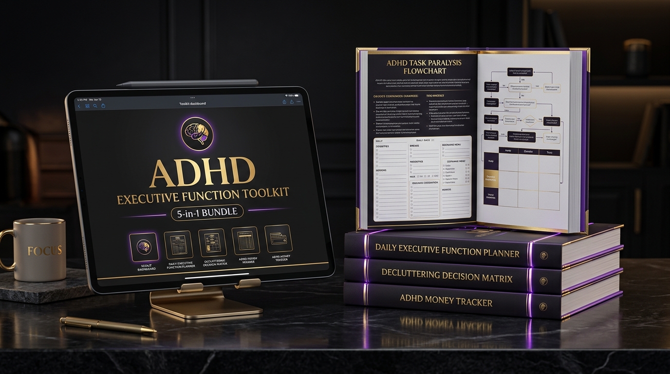 ADHD Executive Function Toolkit 5-in-1 Bundle Mockup